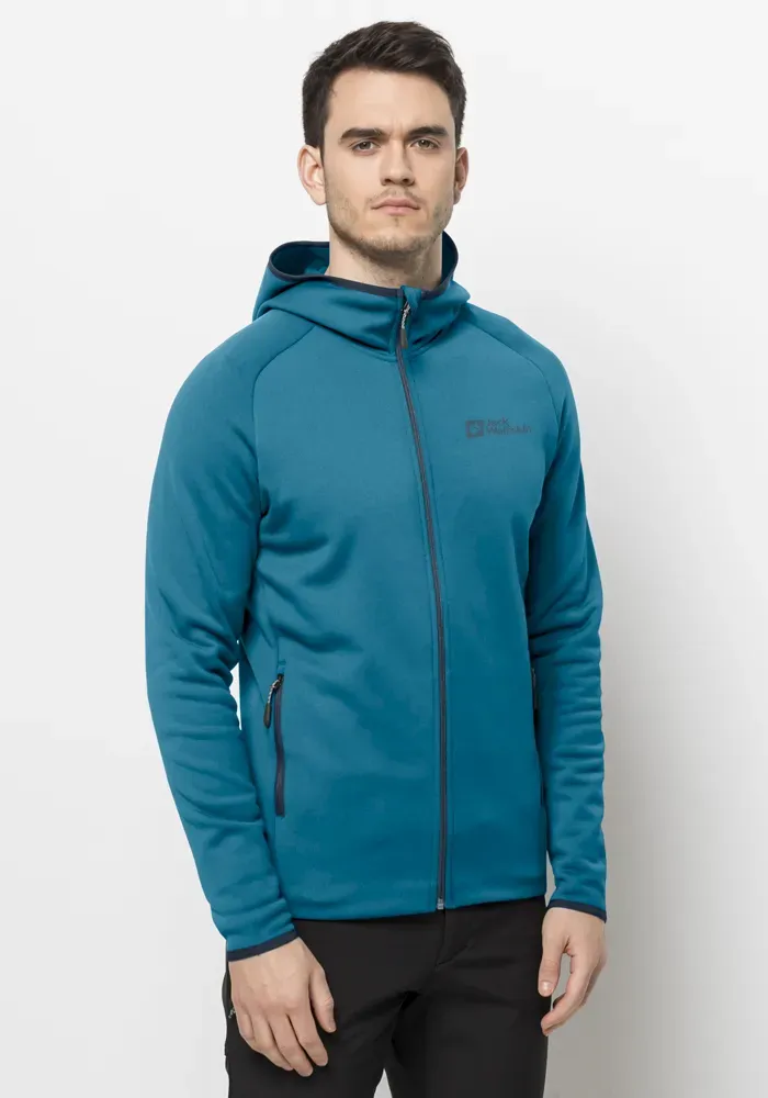 

Флисовая куртка Jack Wolfskin "BAISELBERG HOODED FZ M", с капюшоном, синий