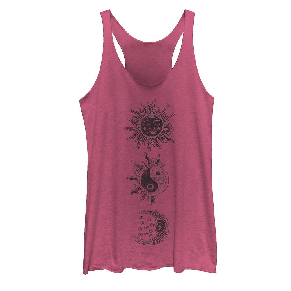 

Майка для юниоров Sun Moon с гравюрой на дереве и галактическим рисунком, цвет Pink Heather