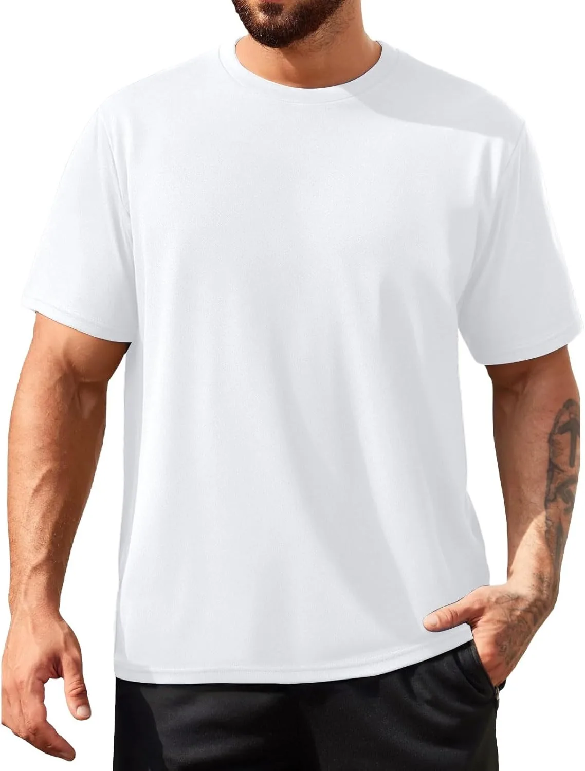 

Мужская футболка Muscle Stretch Slim Fit с коротким рукавом, быстросохнущая