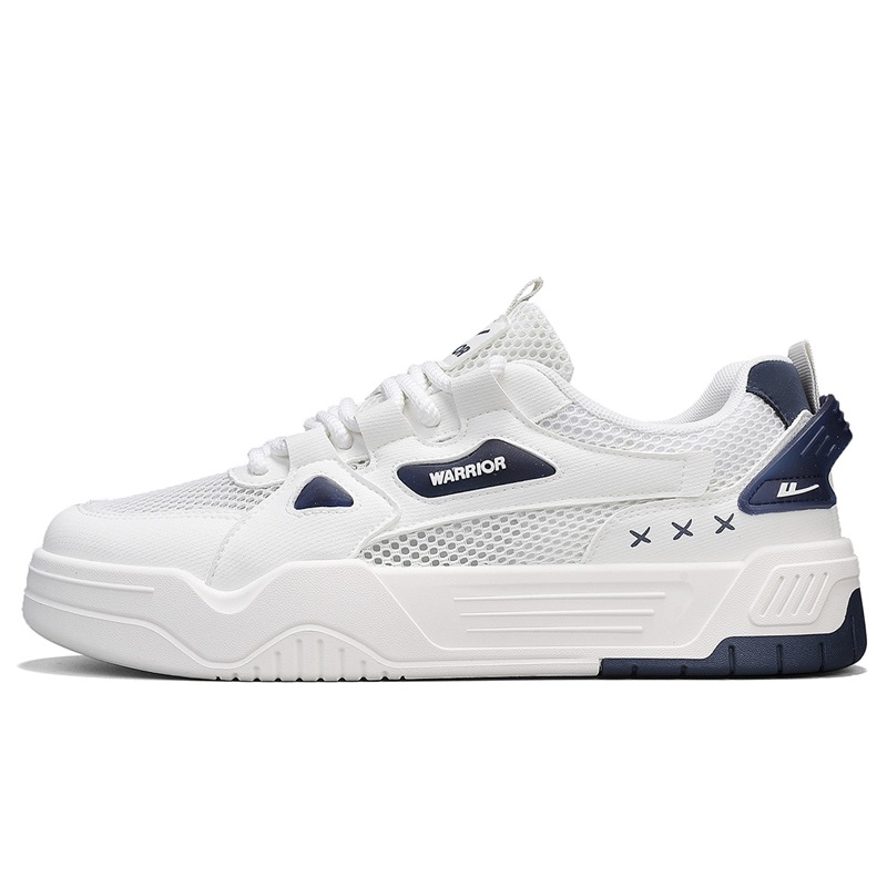 

WARRIOR Скользоустойчивые быстросохнущие мужские скейтерские кеды с низким верхом бежево-голубые, цвет Beige/Blue