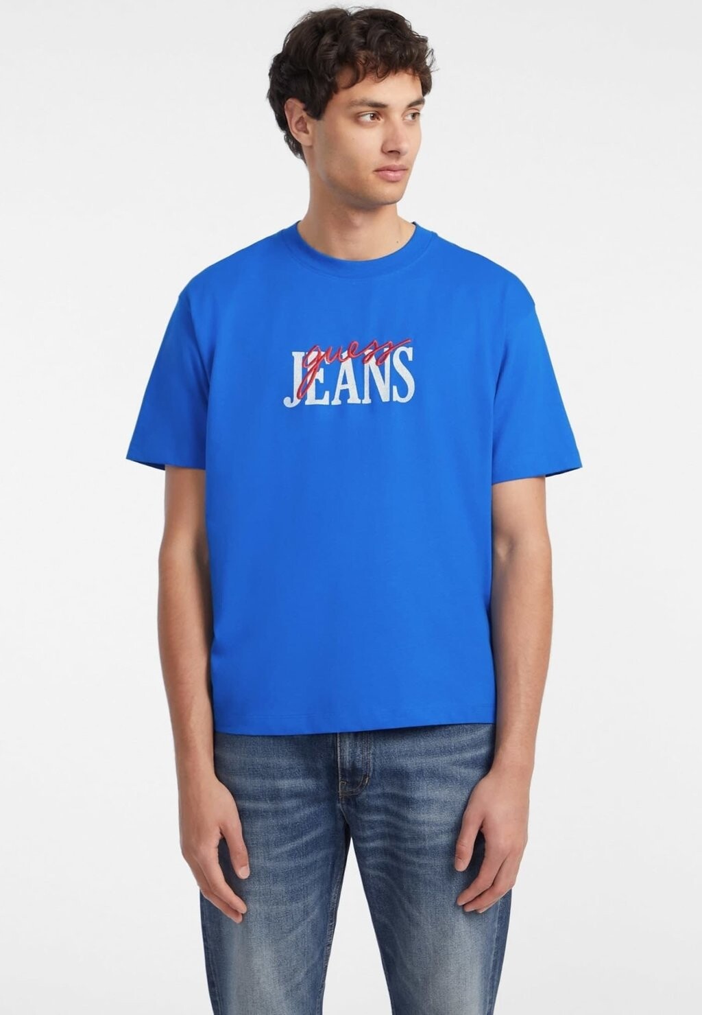 

Футболка с принтом TEE Guess Jeans, синий