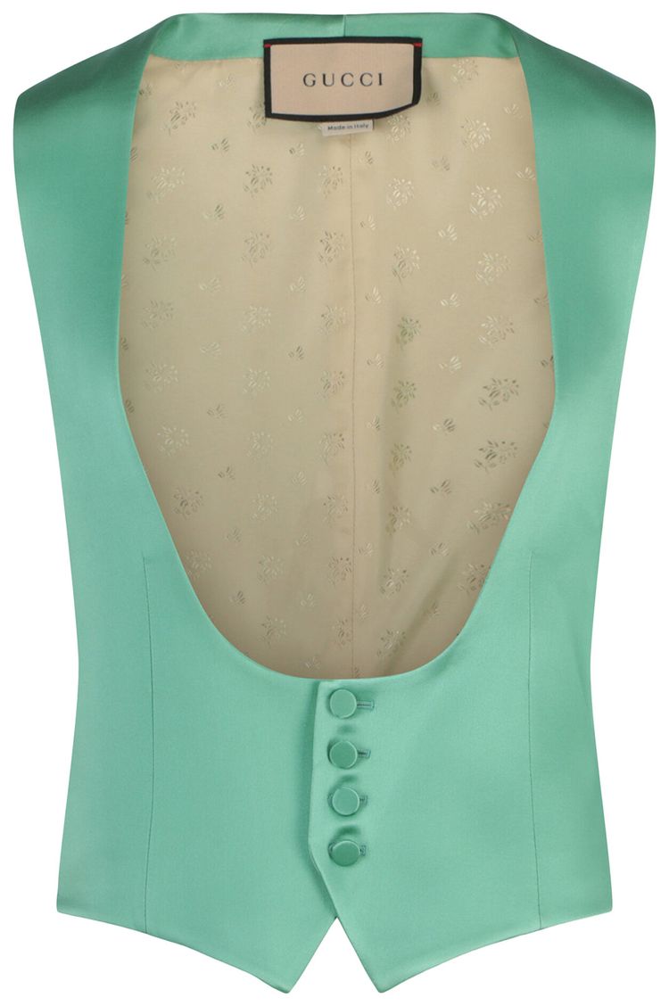 

Жилет Gucci с вырезом-лодочкой, зеленый