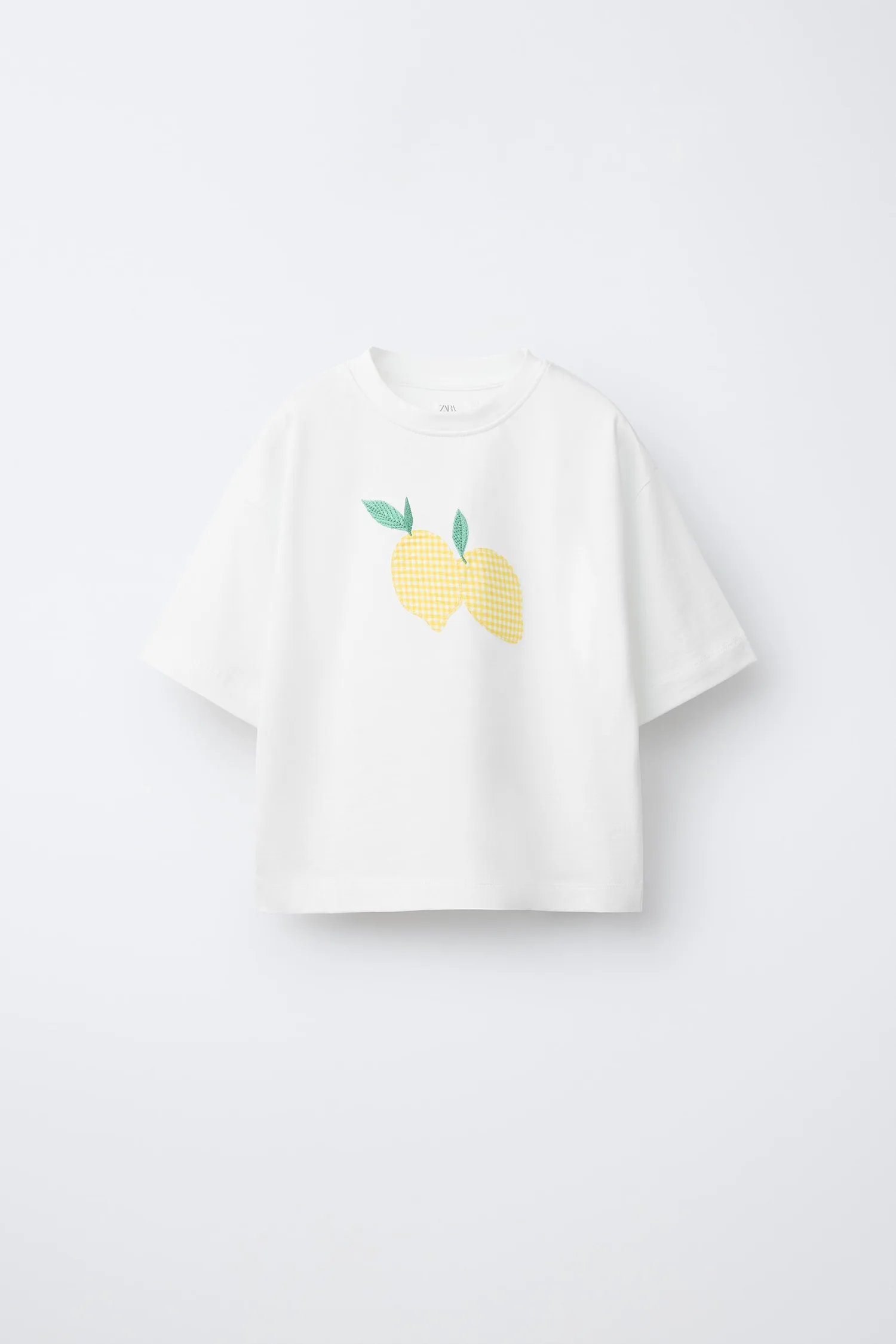 Zara Футболка с лимонной нашивкой