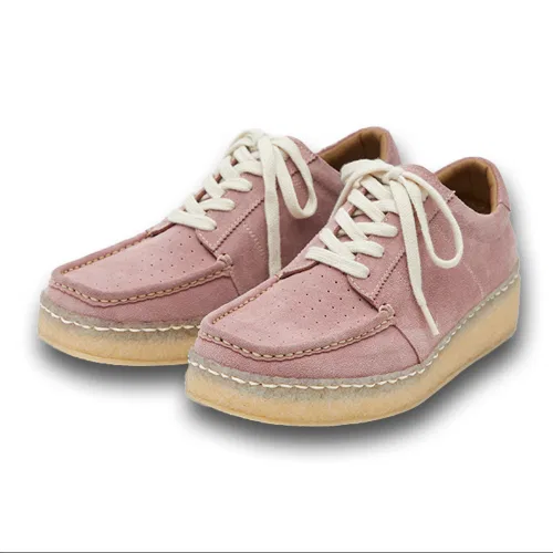 Унисекс мокасины из коровьей кожи NEGATIVE THREE Duck Boat Shoes розовые — фото 3