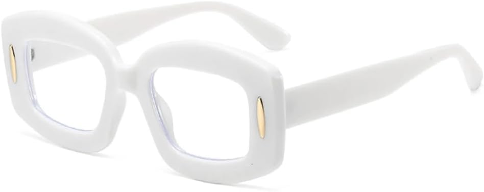 

Ретро-модные солнцезащитные очки большого размера для женщин и мужчин, классические очки с защитой от УФ-излучения UV400 для активного отдыха на природе VFDHN, White Clear