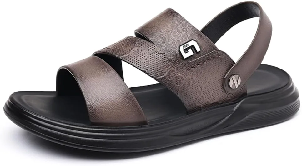 

Мужские летние повседневные сандалии с открытым носком из кожи, уличные удобные регулируемые сандалии-рыбацкие тапочки для пляжа Abborora