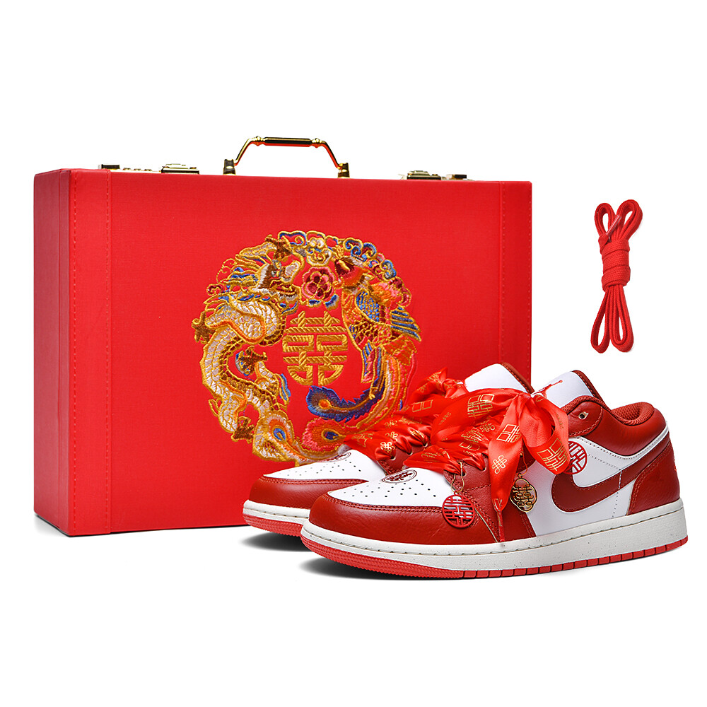 

Кроссовки Air Jordan 1 Vintage Basketball Women's Low-Top, красный/белый