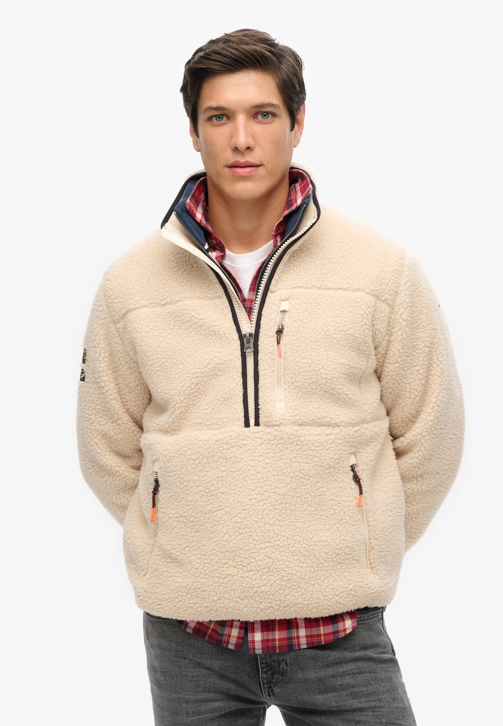 

Флисовый джемпер HALF ZIP Superdry, светло-желтый