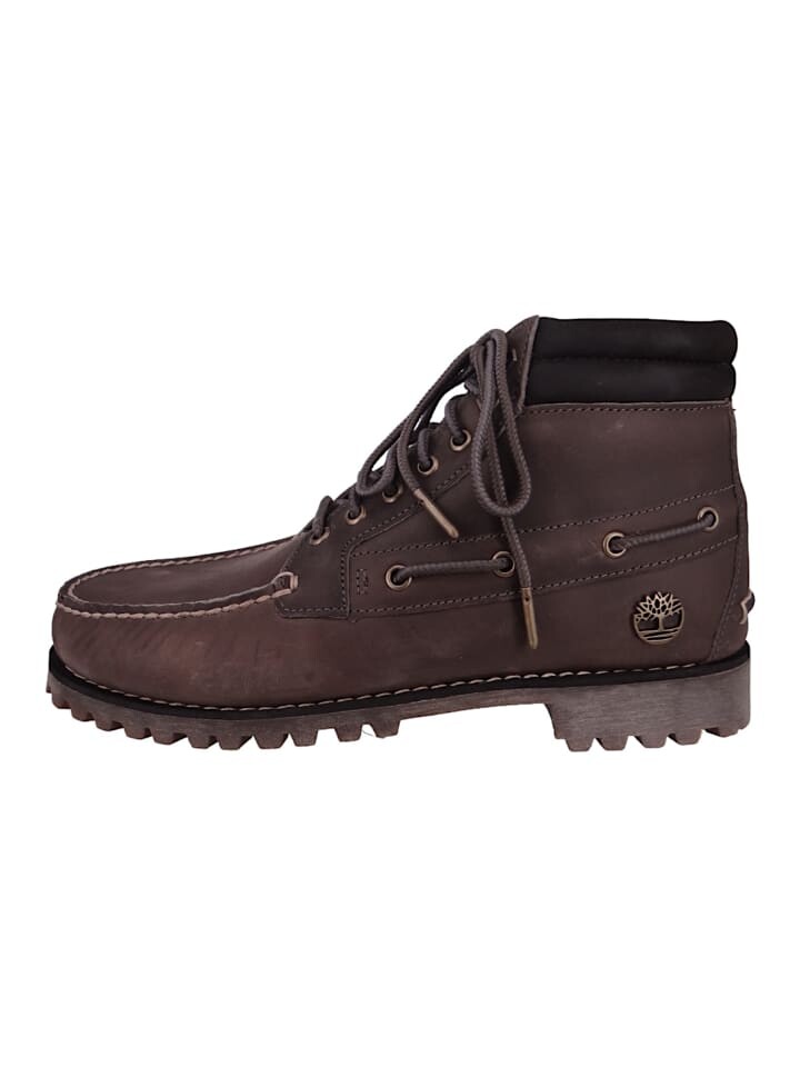 Мужские ботинки Timberland Stiefel кожаные с контрастной строчкой, коричневый — фото 3