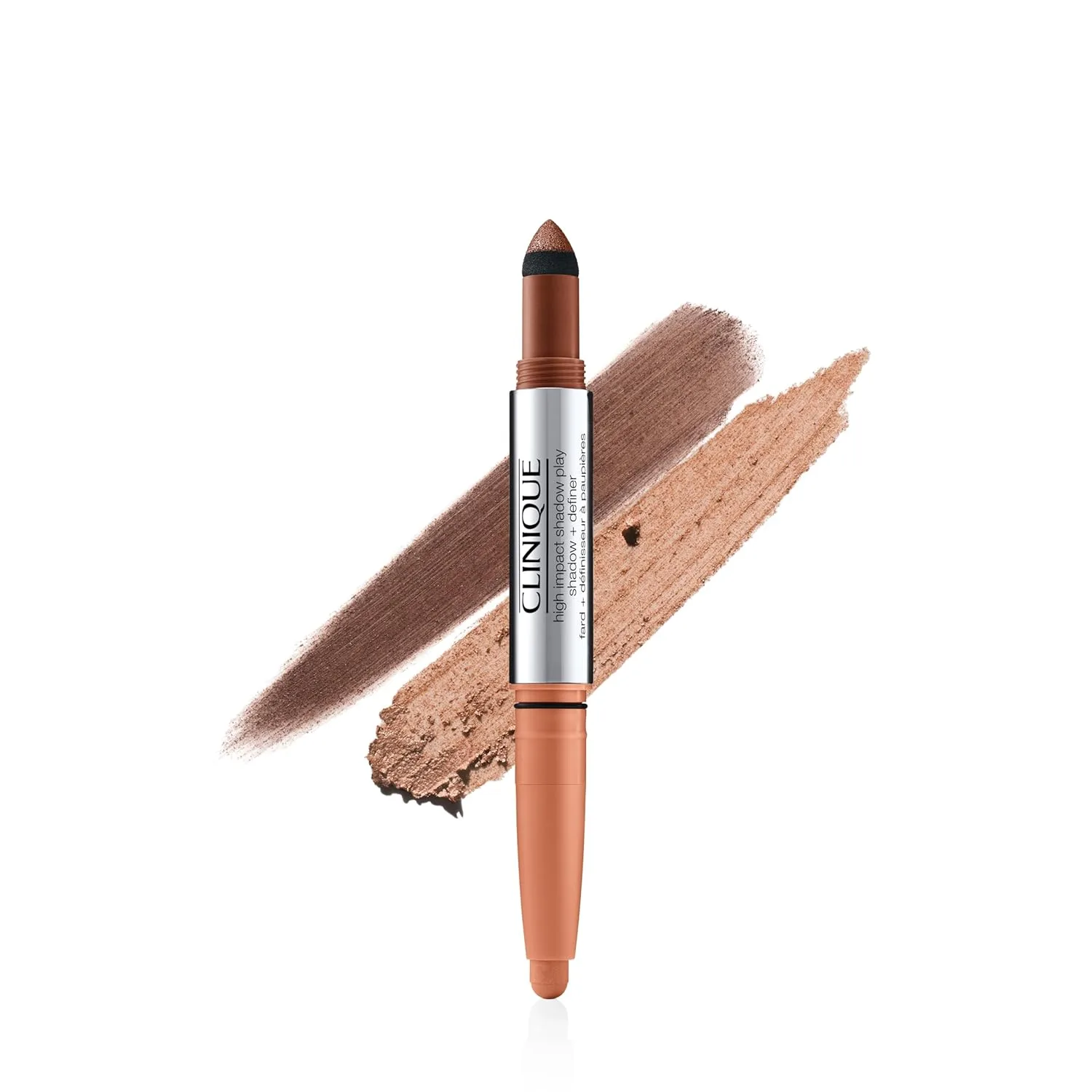 Clinique High Impact Shadow Play Тени + Подводка для глаз | Подводка + Тени для век | Не скатываются в складках века, водостойкие + Безопасны для чувствительной кожи вокруг глаз, 05 Flame And Ember