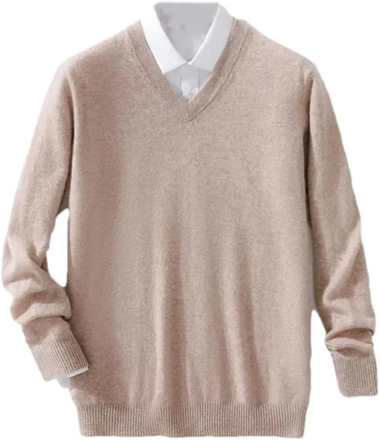 

Мужской свитер Pullover из мягкого кашемира V-образным вырезом Slim Fit DBFBDTU