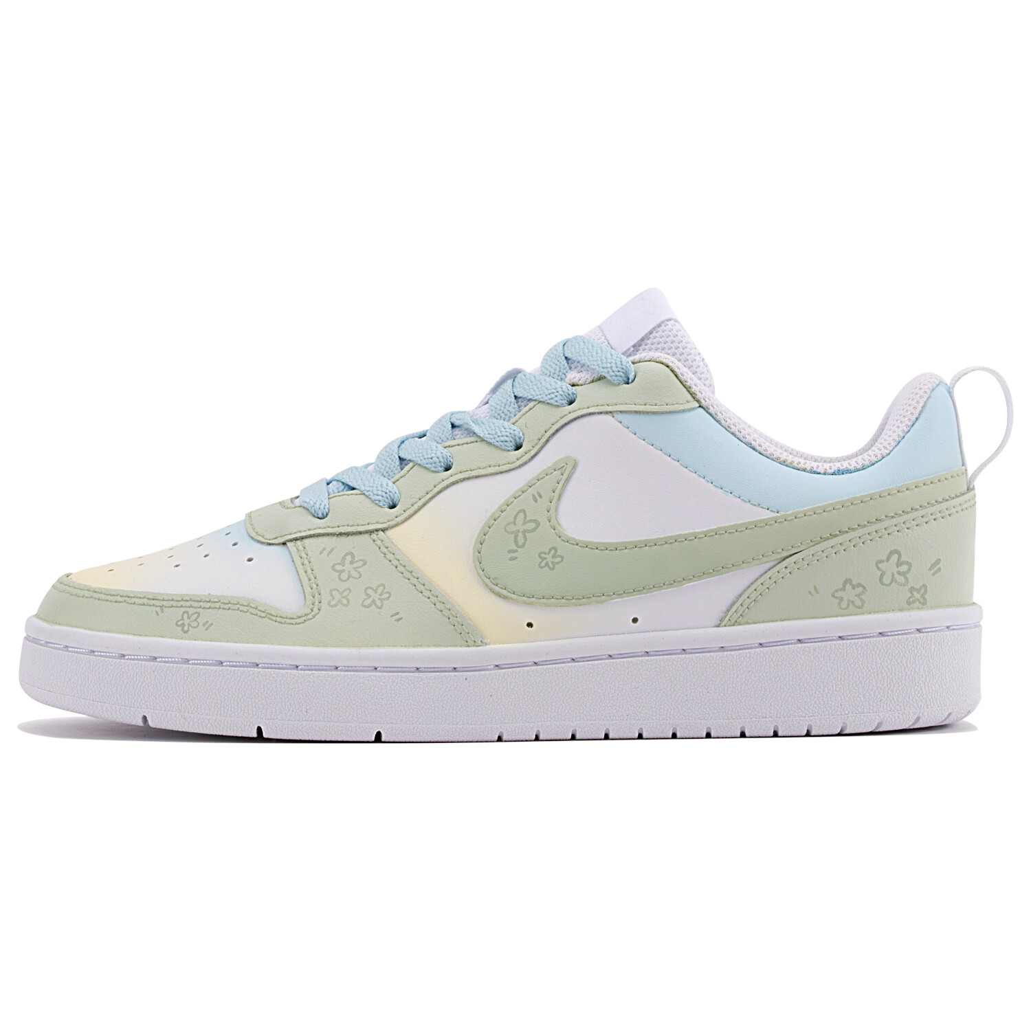 

Кроссовки Nike Court Borough Skateboarding Shoes Women's Low-top Gray/Yellow, зеленый/желтый
