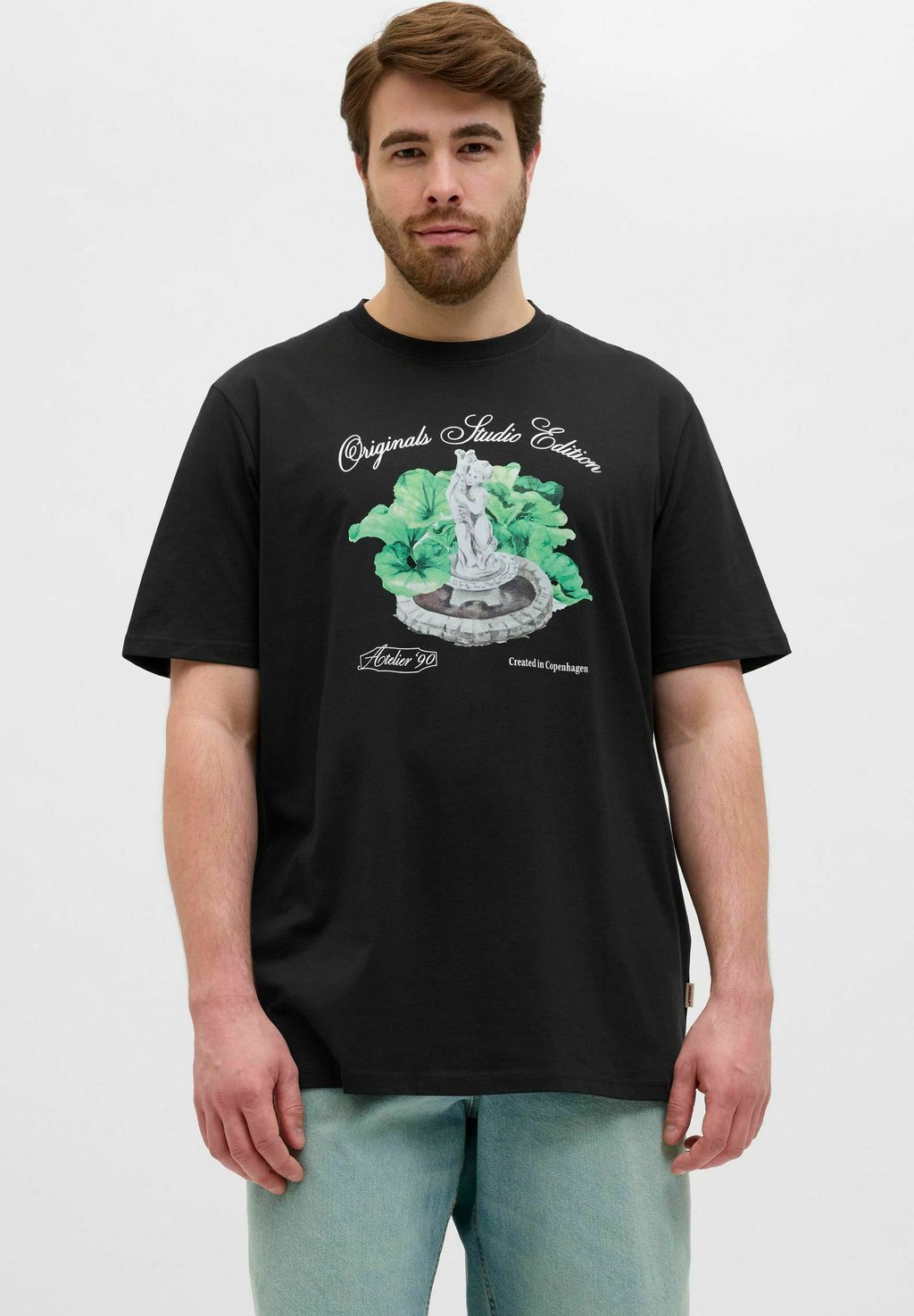 

Футболка с принтом PLUS SIZE Jack & Jones, черный