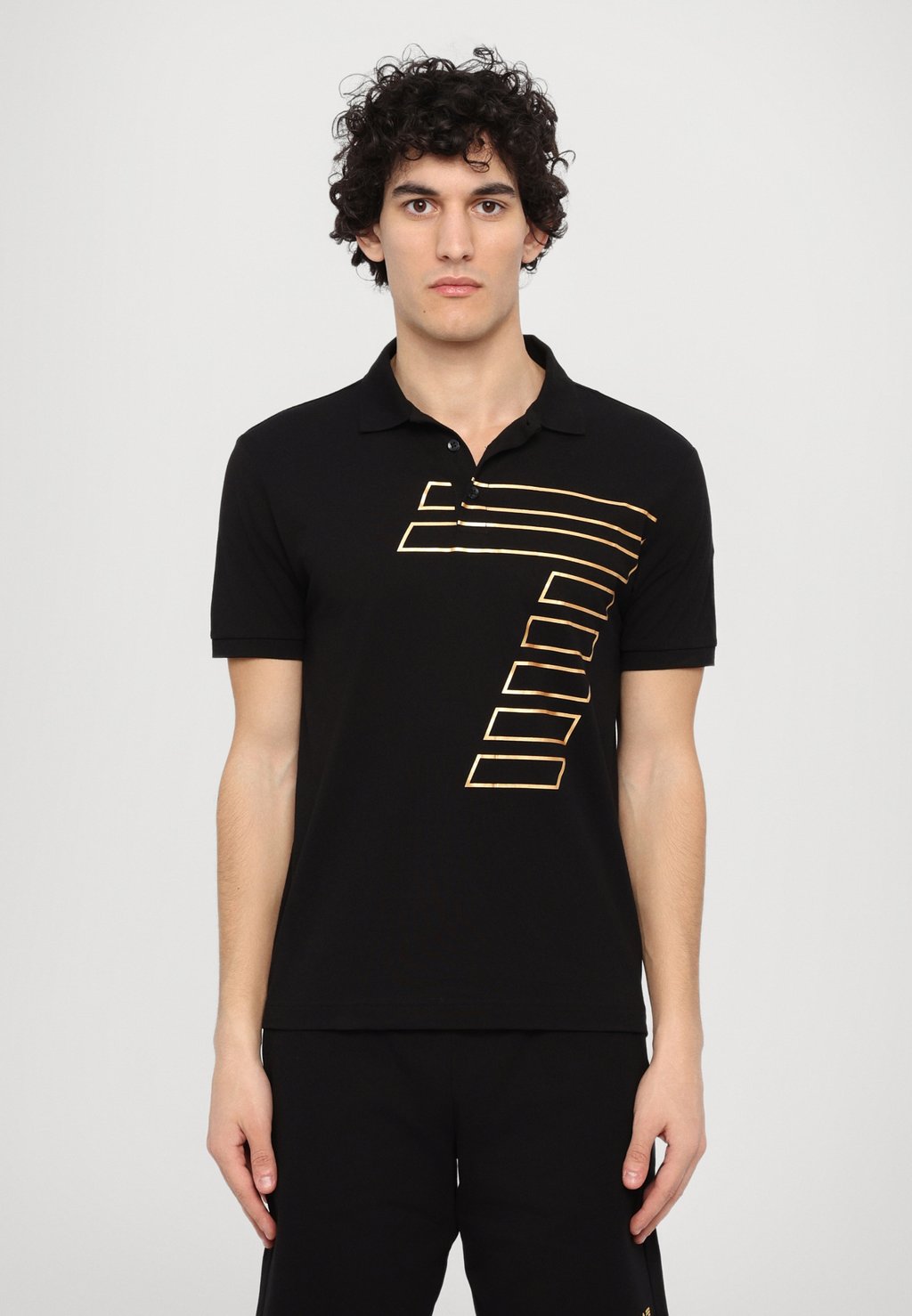 

Рубашка поло TRAIN GRAPHIC SERIES EA7 Emporio Armani, черный