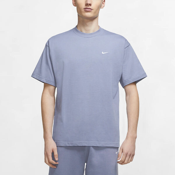 Футболка lab solo swoosh basic sports short sleeve Nike, индиго — фото 2