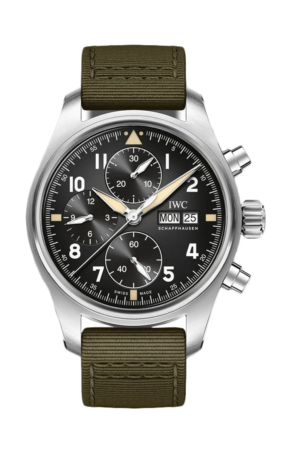 Хронограф пилотских часов Spitfire - IW387901 IWC SCHAFFHAUSEN, серебряный
