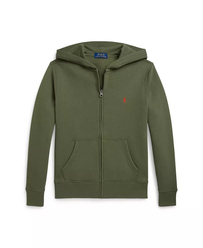 

Флисовая толстовка с молнией Big Boys Polo Ralph Lauren, зеленый
