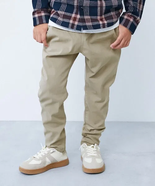 Детские брюки devirow よくばりストレッチ ツイル タックパンツ