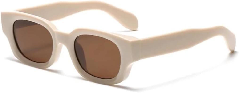 

Солнцезащитные очки с защитой от УФ-излучения UV400 | Маленькая оправа в стиле панк | Линзы конфетных цветов для занятий спортом на открытом воздухе и путешествий DSVIGF, Beige