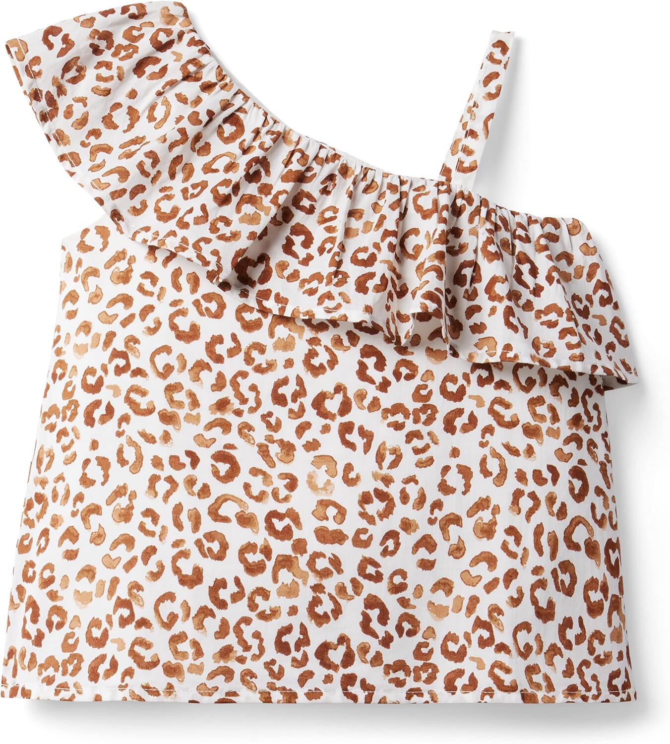 

Топ Janie and Jack Animal Print Top, коричневый