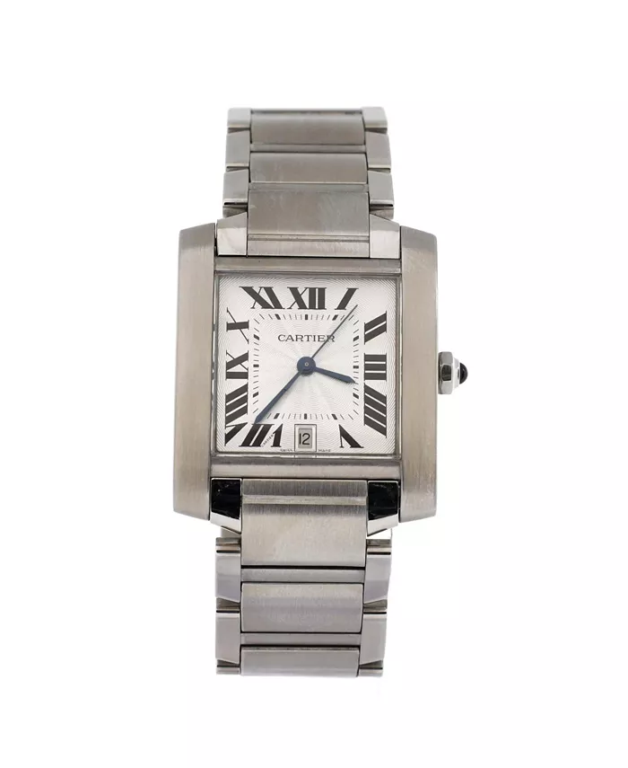 

Часы Tank Francaise с автоматическим механизмом, сталь, 28 мм Pre-Owned Cartier, серебряный