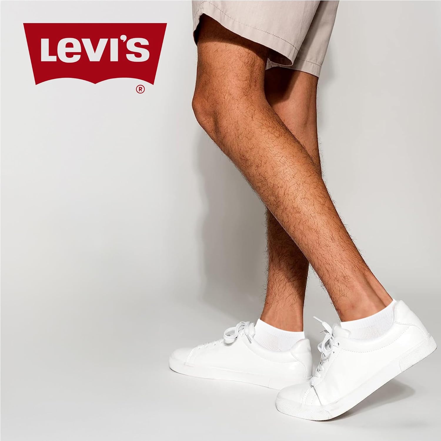 Мужские носки Levi's, 8 пар, низкие носки длиной до щиколотки, с вырезом, не видны, спортивные носки премиум-класса, размер 9-12, White — фото 4