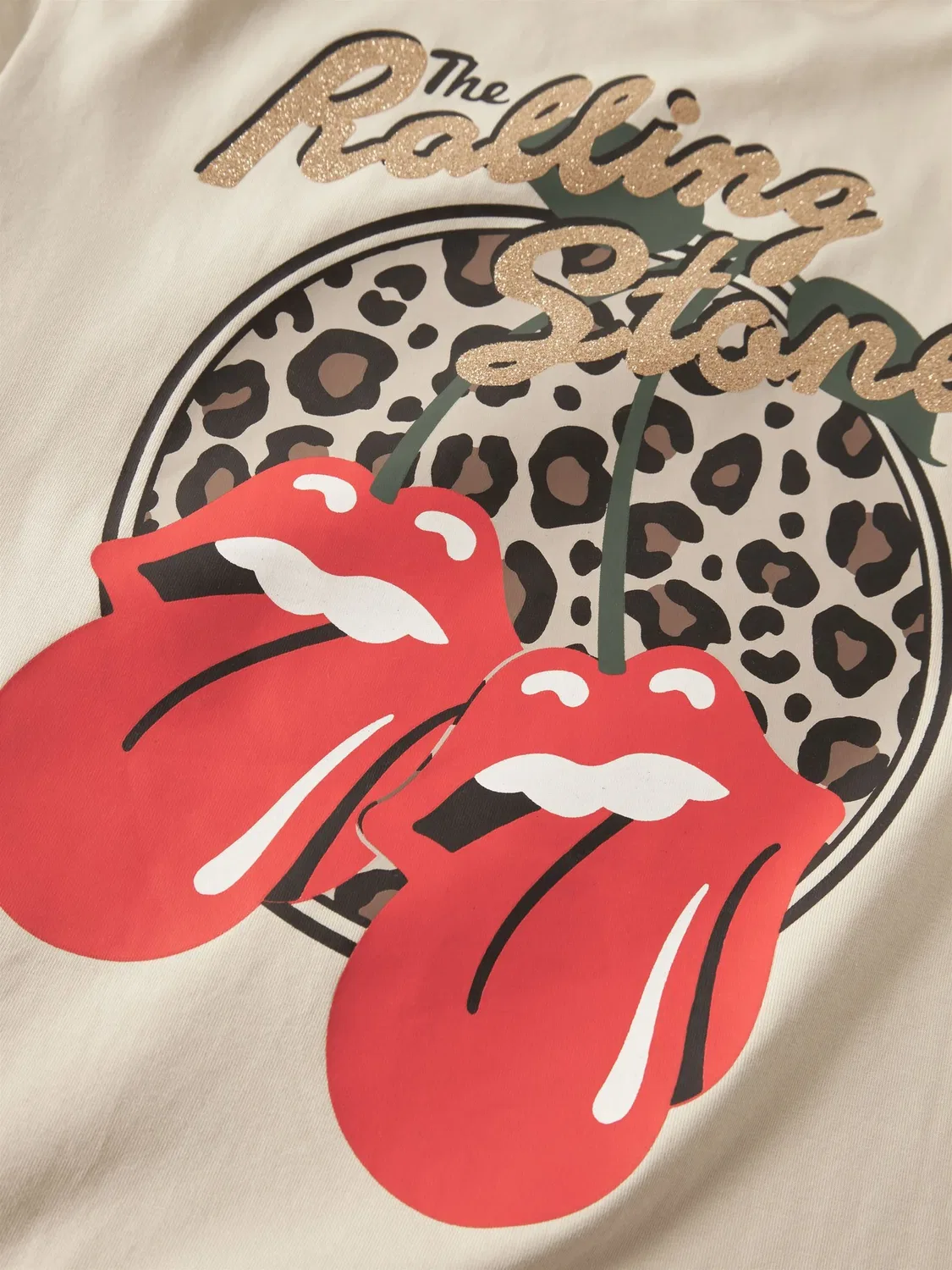 Футболка с принтом Rolling Stones Name it, almond milk — фото 4