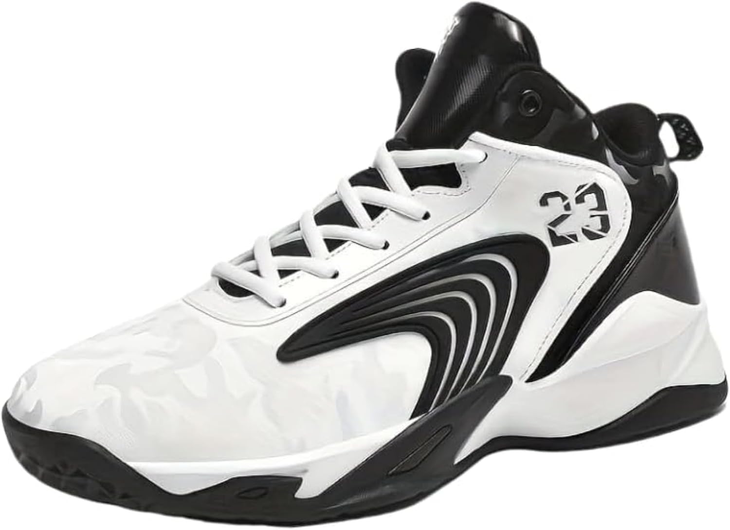 

Мужские баскетбольные кроссовки с высоким верхом, цветные нескользящие кроссовки для уличного спорта, тренажерного зала и повседневной носки Huayorong, белый