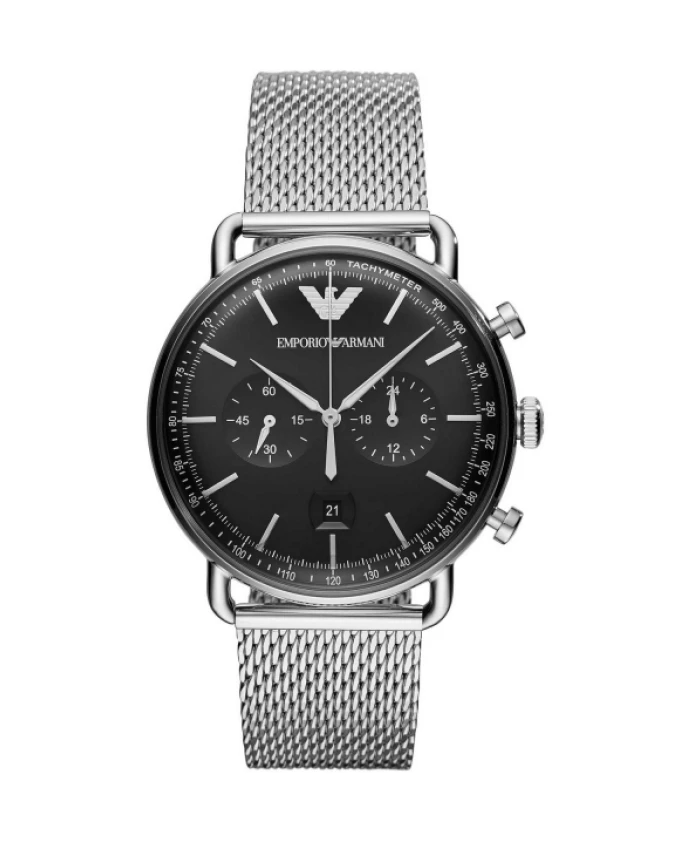 

Мужские часы из нержавеющей стали цвет серебра. Emporio Armani, серый