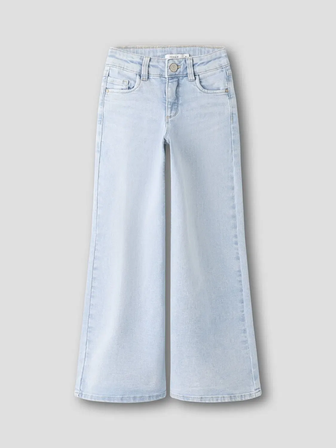 Джинсы широкие Name it, light blue denim — фото 2