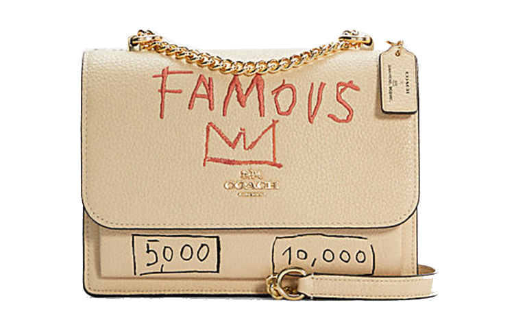 

Сумка через плечо COACH Jean Michel Basquiat Collaboration Klare из кожи верблюжьего цвета