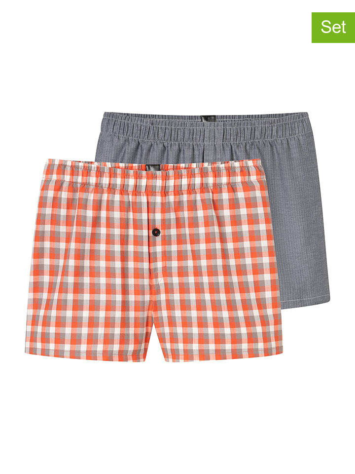 

Schiesser Комплект из 2 штук: боксерские шорты серо-оранжевого цвета