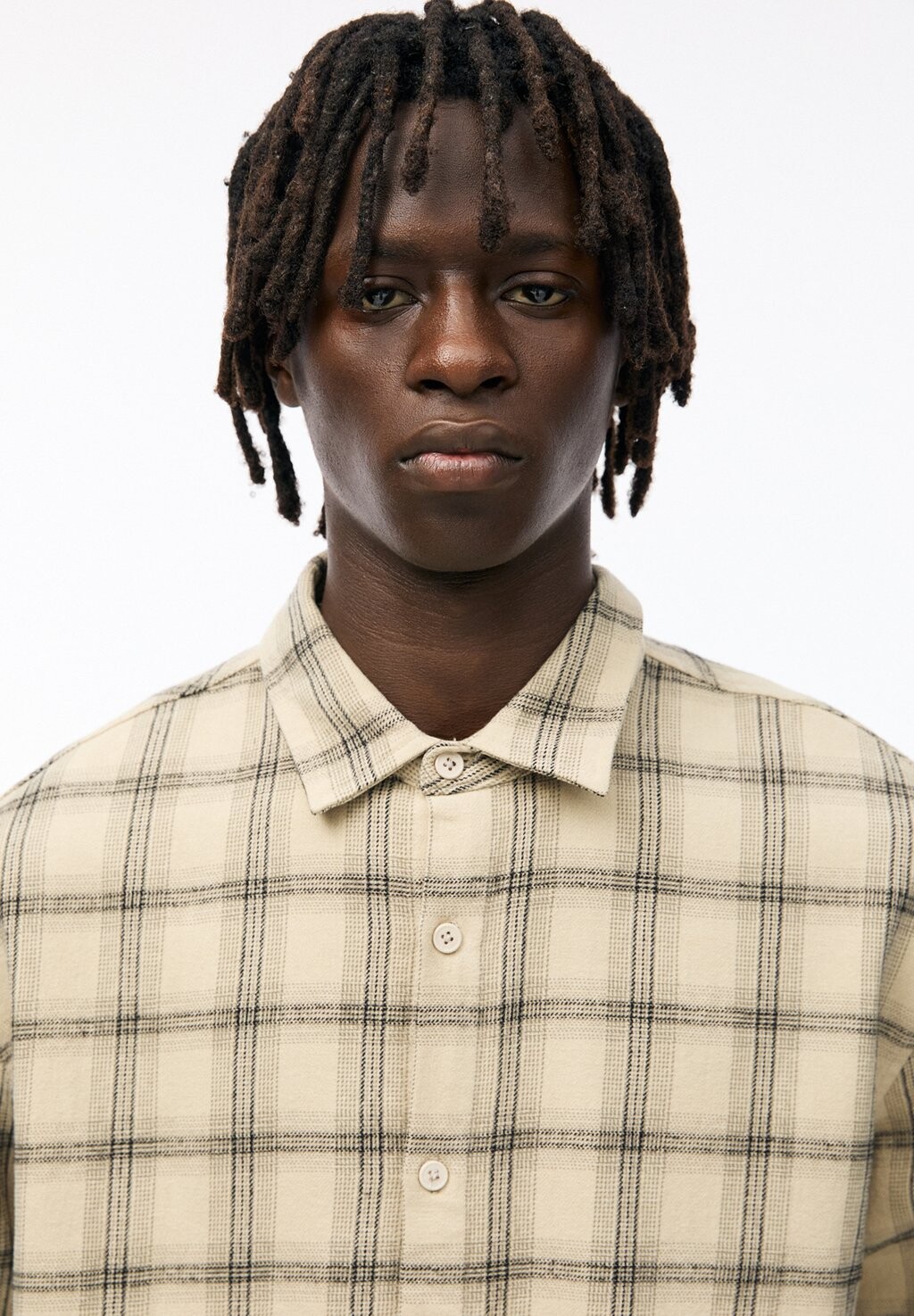 

Рубашка ACID CHECK PULL&BEAR, бежевый