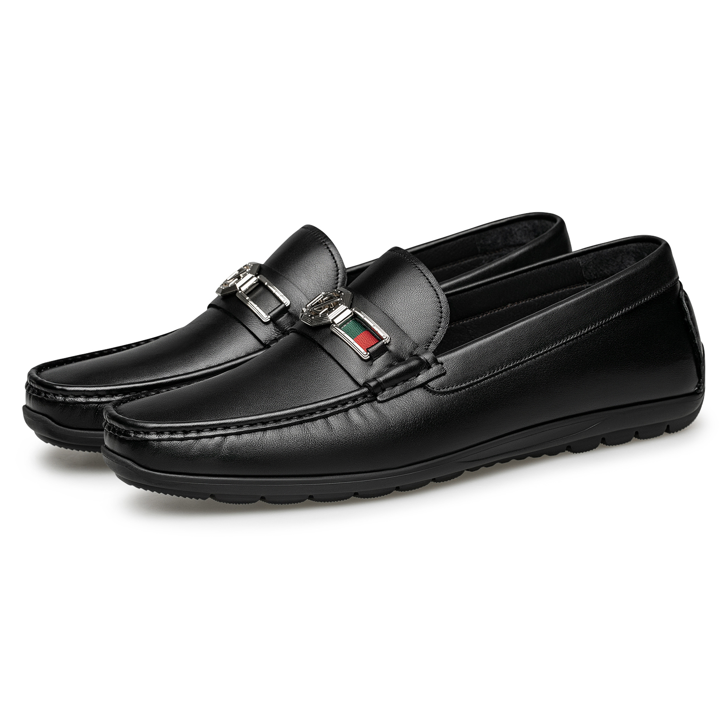 Кожаные повседневные туфли Cow Leather для мужчин ZRO, черный — фото 4