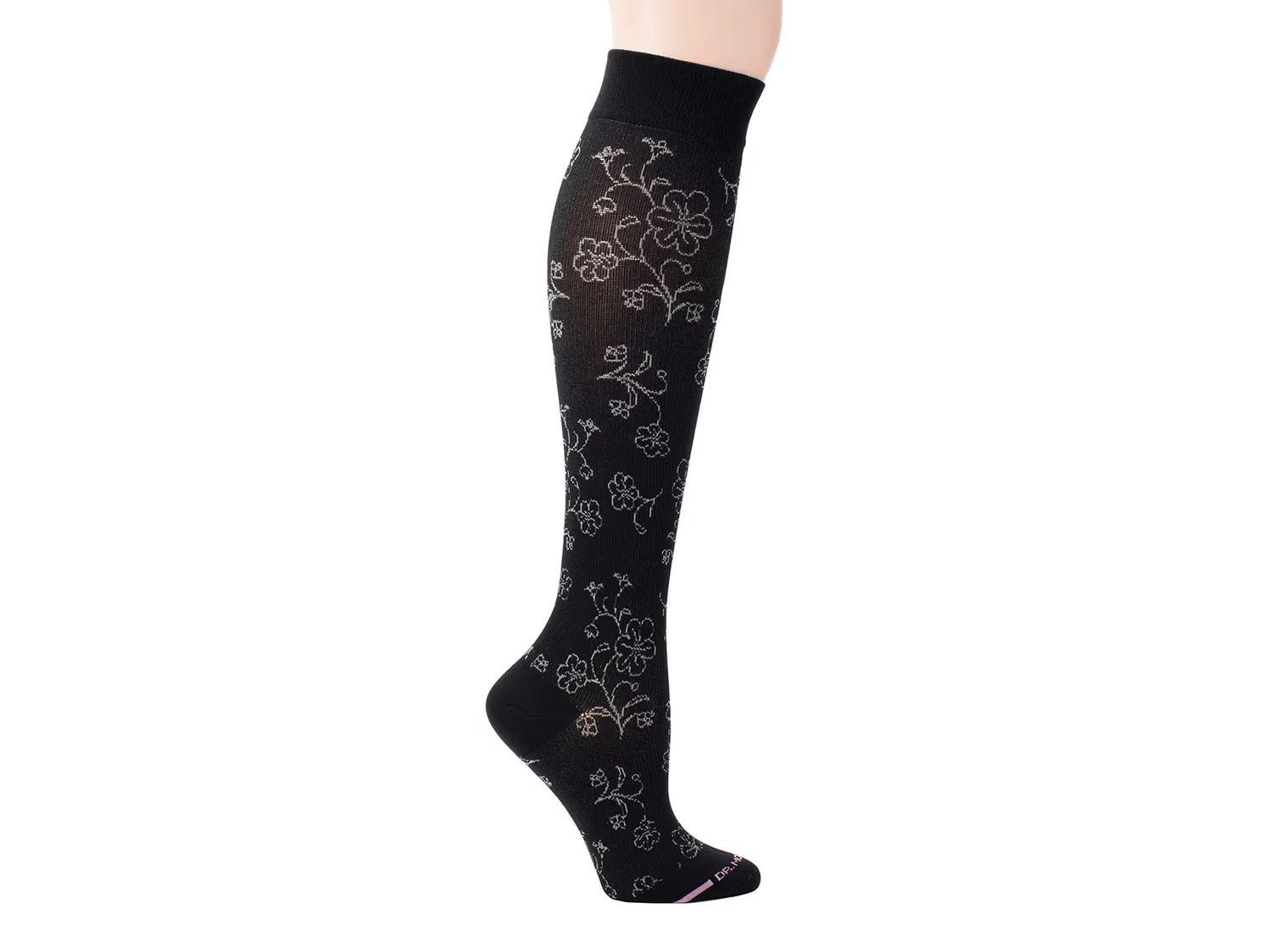 

Носки Floral Women's Compression Knee Socks Dr. Motion, черный