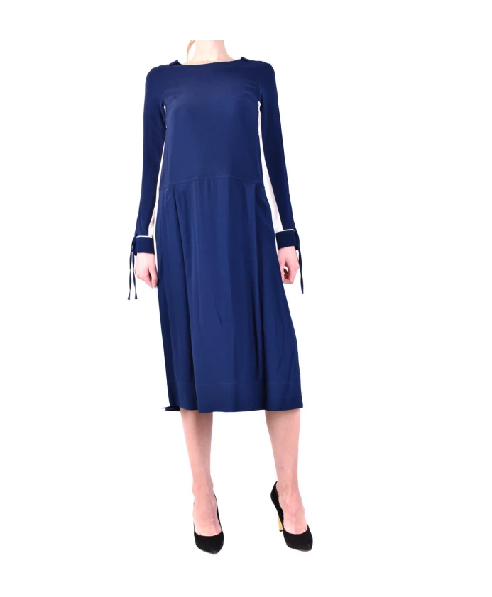 

Синее платье с вырезом-лодочкой, весна/лето Twinset, синий