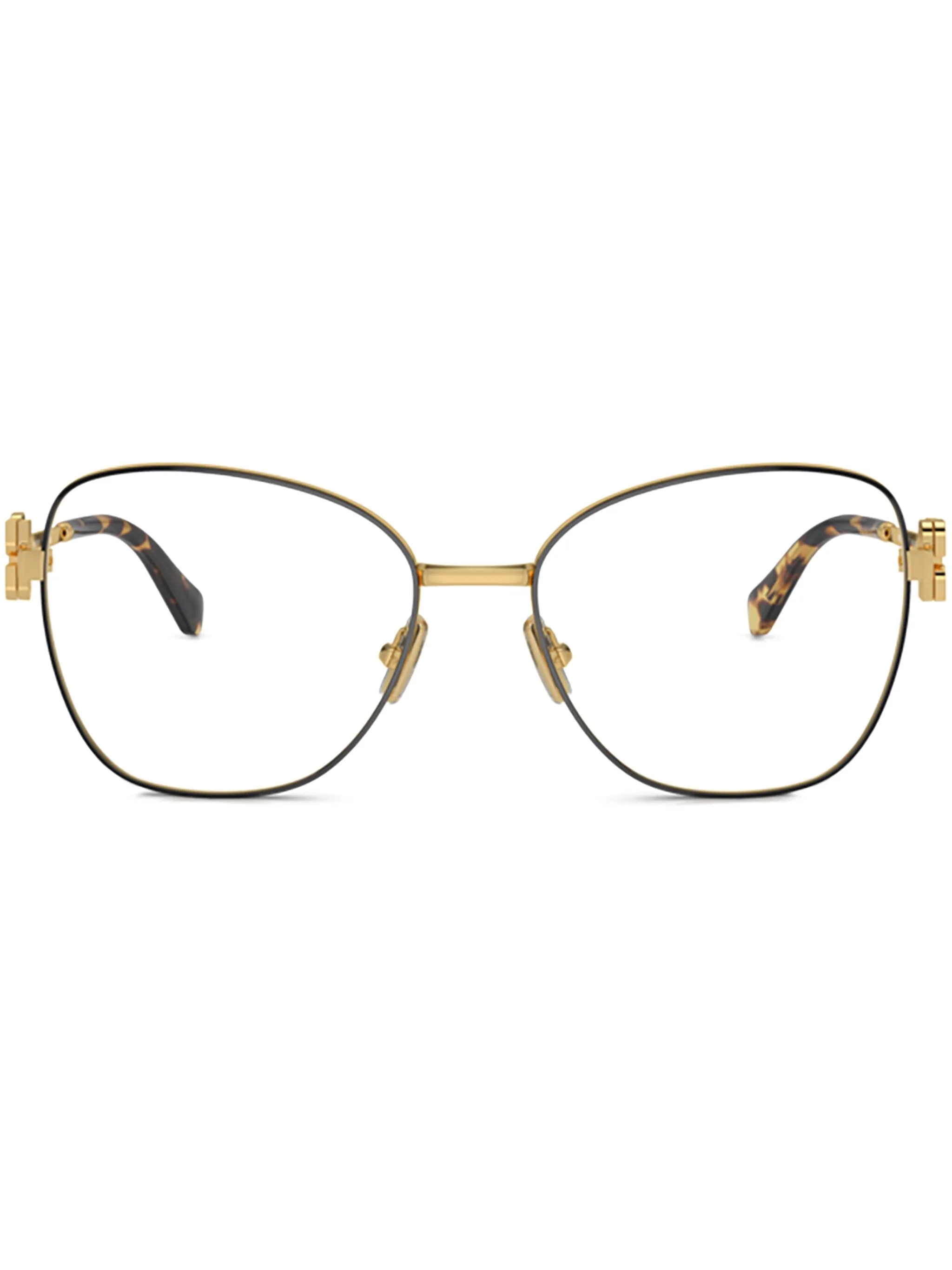 

Очки в квадратной оправе Miu Miu Eyewear, черный