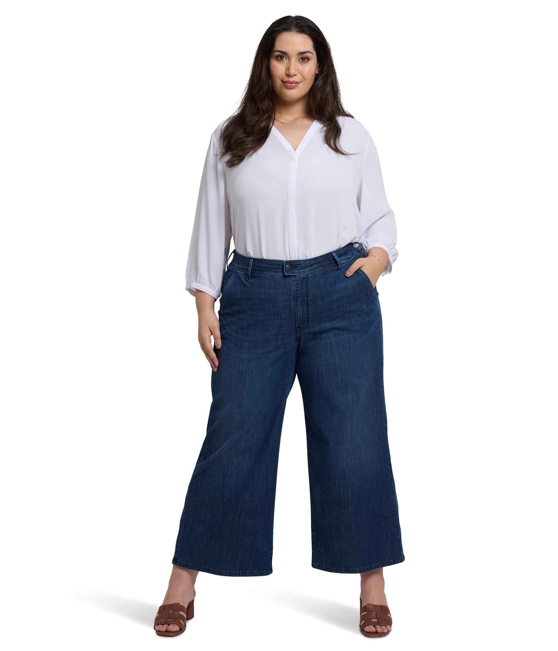 

Джинсы NYDJ Plus Size Mona Trousers In Ibiza Blues, Ibiza Blues