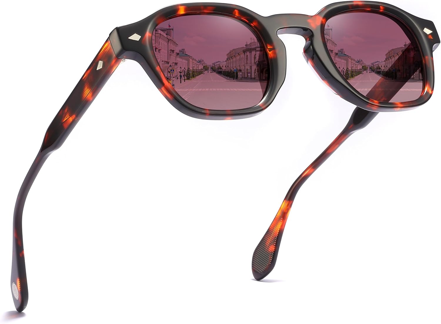 

Поляризованные солнцезащитные очки из ацетата для мужчин и женщин, HD-качество, антибликовое покрытие, защита от УФ-излучения и четкость изображения HD TACLOFT, C4 Red Havana With Gradient Red Lens