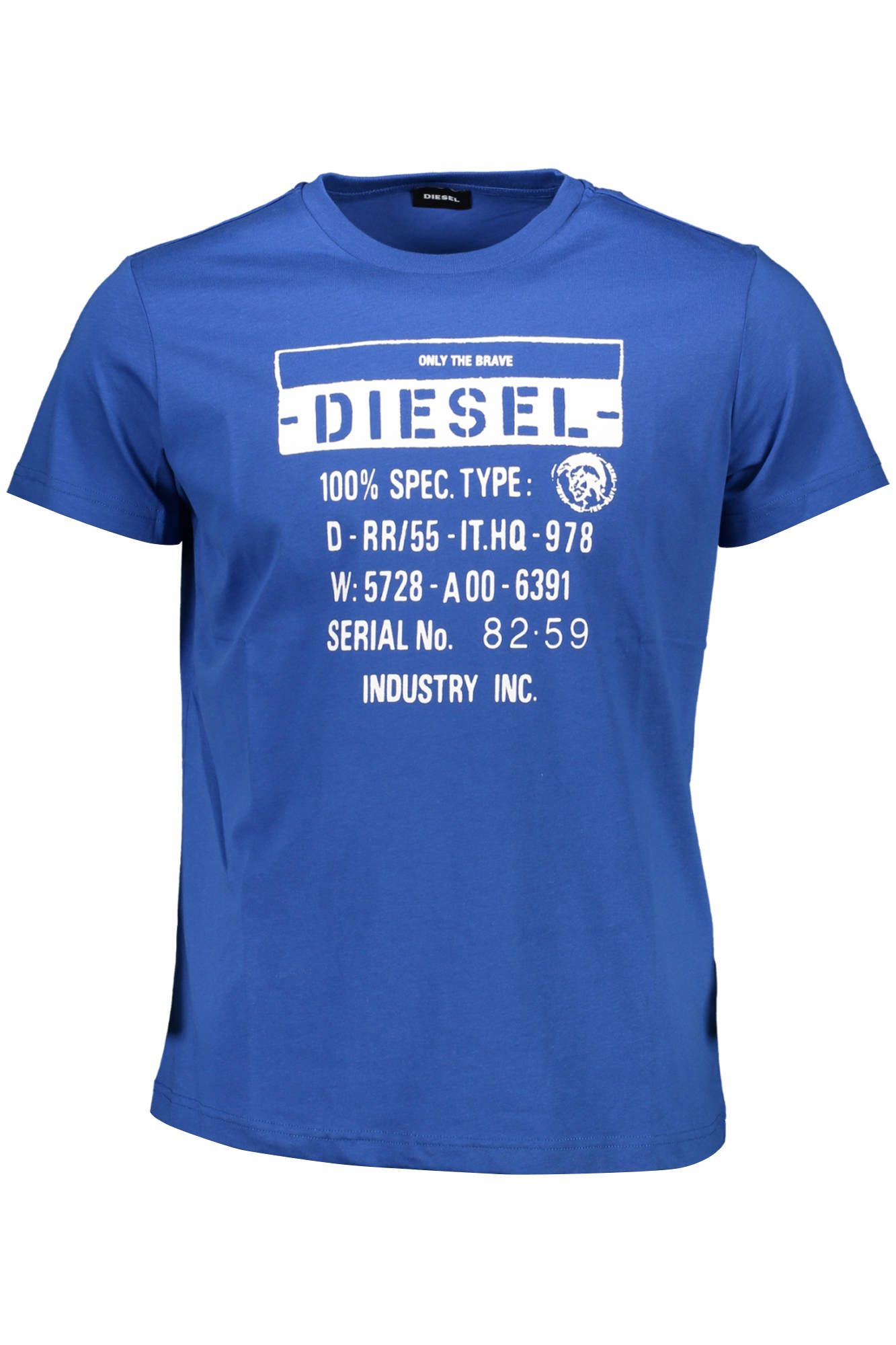 

Синяя хлопковая мужская футболка Diesel