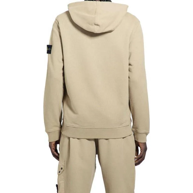 Толстовка с логотипом на молнии STONE ISLAND, бежевый — фото 4
