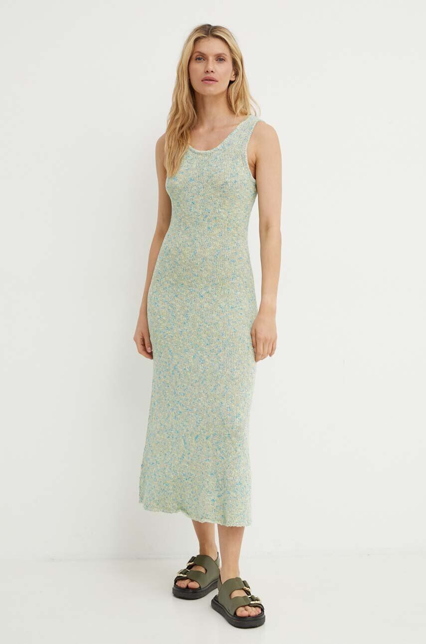 

Платье с добавлением льна SAISHA Samsoe Samsoe, зеленый