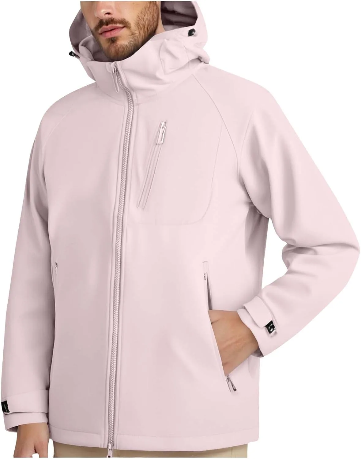 Куртка мужская утепленная для походов и кемпинга, ветровка, дождевик Unisex Waterproof для велоспорта и активного отдыха generic, розовый