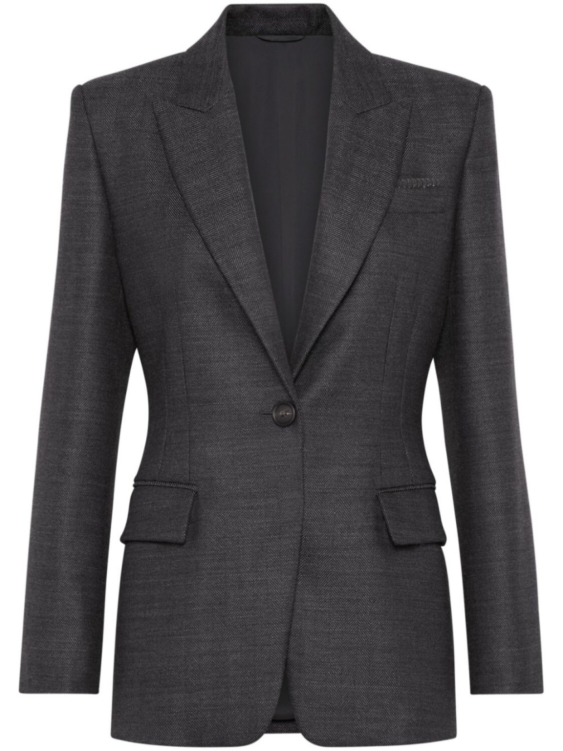 

Brunello Cucinelli однобортный блейзер из натуральной шерсти, черный