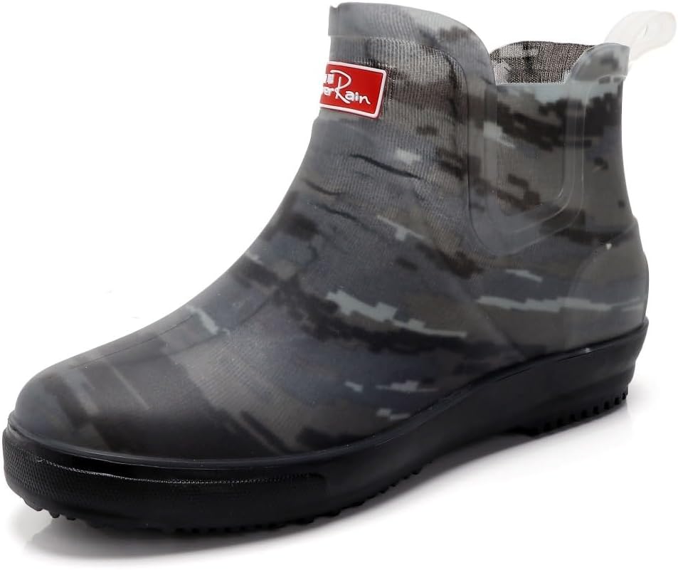 

Камуфляжные ботинки-носки на щиколотку для мужчин, для рыбалки на лодке, водонепроницаемые резиновые ботинки, легкие, дышащие, широкие, с противоскользящей подошвой, удобные, для ходьбы по грязи, дождю и воде, для походов и кемпинга Geerta, черн...