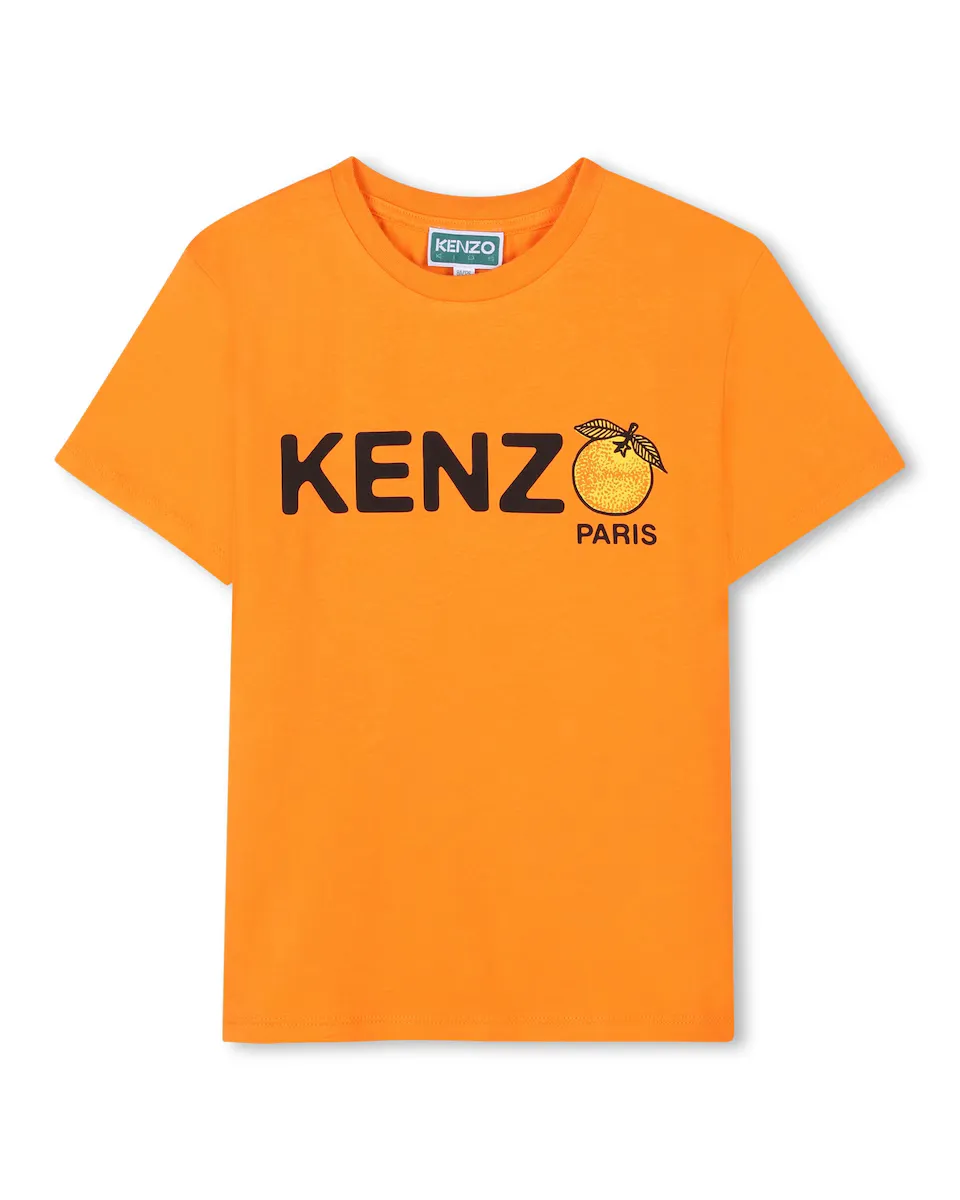 

Футболка для мальчика из оранжевого хлопка Kenzo Kids, оранжевый