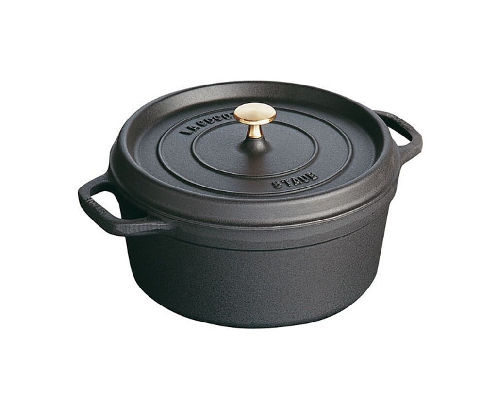 

Staub Cocotte жаровня 22 см, черная, круглая