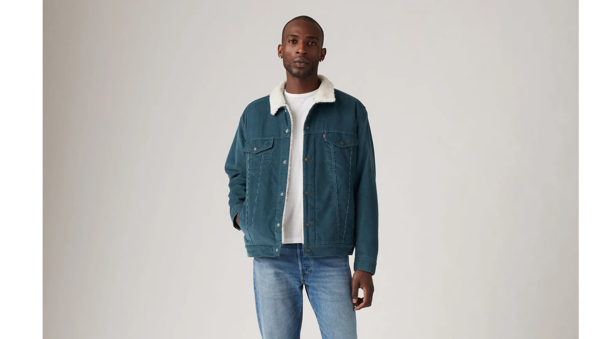 

Куртка дальнобойщика свободного кроя Levi's, серый