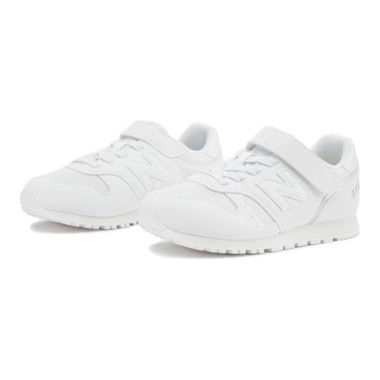 Низкие детские беговые кроссовки New Balance 373 белые — фото 3