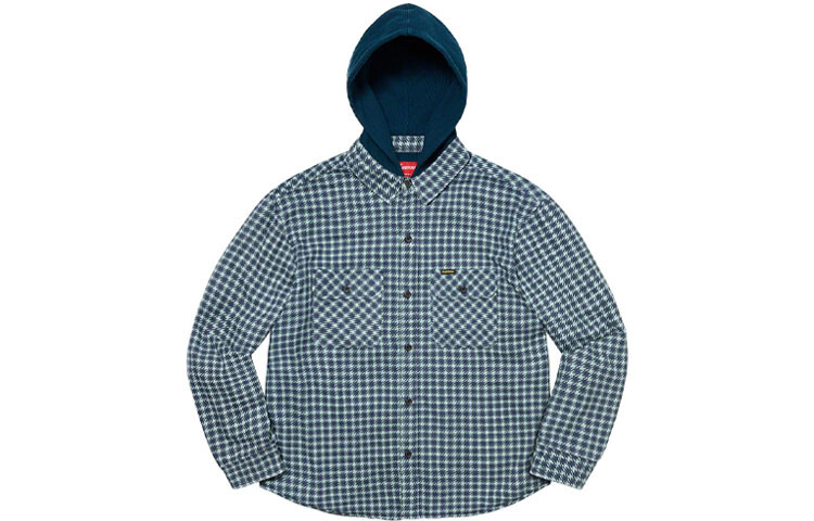 Рубашка Supreme Houndstooth, синий — фото 3